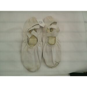 Dance Ballet Shoes So Danca Adult 8D WHITE Canvas Crossing Straps Split Sole